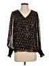 CeCe 100% Polyester Black Long Sleeve Blouse Size S - photo 1