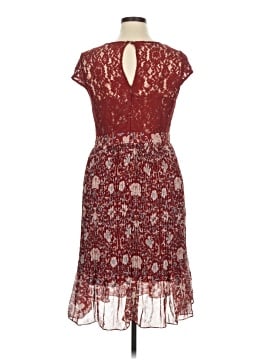 navy lace knee length dress BABARONI Two-Tone Mother of the Bride Dress