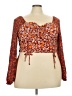 madden nyc 100% Polyester Orange Long Sleeve Blouse Size 3X - photo 1