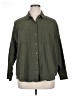 Unbranded Solid Green 3/4 Sleeve Button-Down Shirt Size XL - photo 1
