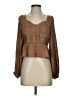 Joie 100% Polyester Brown Tan Long Sleeve Blouse Size XS - photo 1