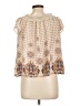 Perseption Concept 100% Polyester Ivory Short Sleeve Blouse Size L - photo 2