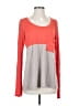 Bordeaux Color Block Orange Pullover Sweater Size S - photo 1