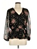 Luxology 100% Polyester Black 3/4 Sleeve Blouse Size M - photo 1