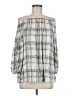 Max Studio 100% Rayon Silver 3/4 Sleeve Blouse Size M - photo 1
