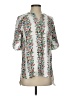 Matilda Jane 100% Rayon Floral White Short Sleeve Blouse Size XS - photo 1