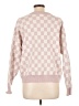 T Tahari Checkered-gingham Pink Pullover Sweater Size L - photo 2