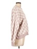 T Tahari Checkered-gingham Pink Pullover Sweater Size L - photo 4