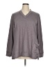 LOGO Lounge Gray Purple Pullover Sweater Size XL - photo 1