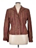 Doncaster Collection 100% Silk Tweed Brown Silk Blazer Size 14 - photo 1