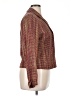 Doncaster Collection 100% Silk Tweed Brown Silk Blazer Size 14 - photo 4