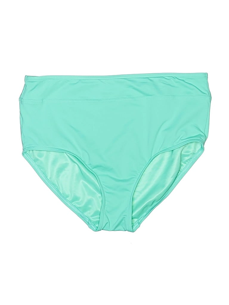 Pre-owned Lands' End Swimsuit Bottoms In Green