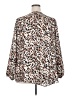 Studio B by BOBEAU 100% Polyester Animal Print Brown 3/4 Sleeve Blouse Size 2X - photo 2