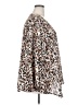 Studio B by BOBEAU 100% Polyester Animal Print Brown 3/4 Sleeve Blouse Size 2X - photo 4
