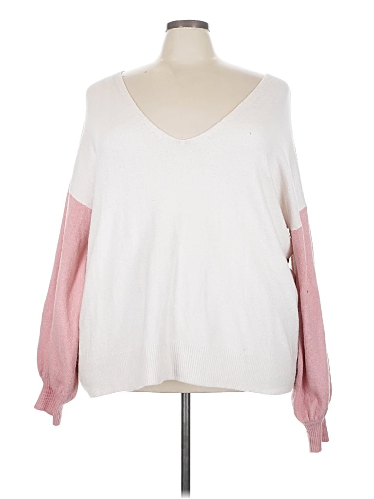 Pre-owned 14th & Union Pullover Sweater In White