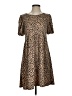 Hem & Thread Animal Print Brown Casual Dress Size S - photo 1