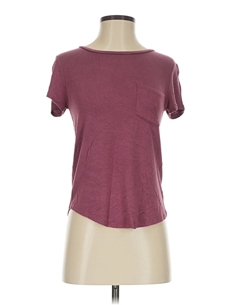 Pre-owned Aéropostale Short Sleeve T-shirt In Burgundy