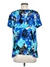 Discreet Blue Short Sleeve Blouse Size MedEstimated - photo 2