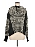 Hem & Thread Print Black Pullover Sweater Size M - photo 1