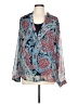 Sag Harbor Paisley Blue Long Sleeve Blouse Size L - photo 1