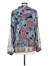 Sag Harbor Paisley Blue Long Sleeve Blouse Size L - photo 2