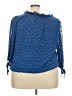 Blousology 100% Polyester Blue 3/4 Sleeve Blouse Size 3X - photo 2