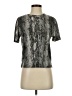 Socialite Animal Print Silver Short Sleeve Turtleneck Size XS - photo 1
