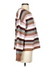 Pink Rose Stripes Brown Pullover Sweater Size S - photo 4