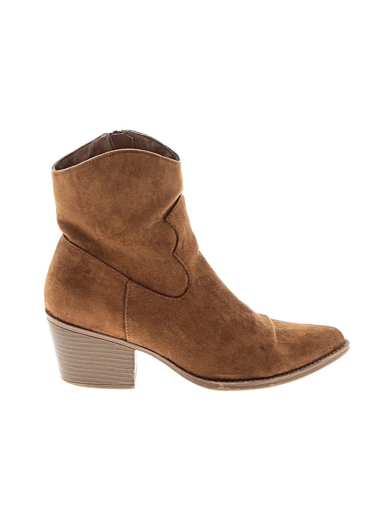 Pre-owned Forever 21 Ankle Boots In Brown