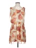 Madison Marcus 100% Silk Tropical Tan Cocktail Dress Size S - photo 1