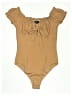 White Fox 100% Polyester Tan Bodysuit Size M - photo 1