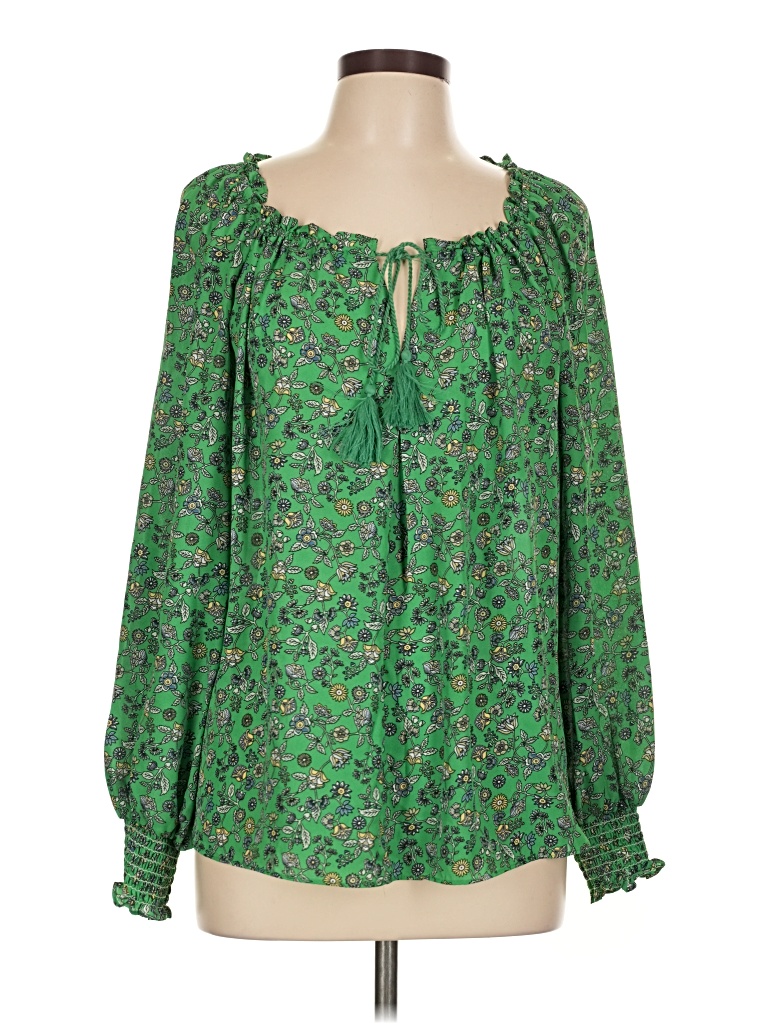 Pre-owned Max Studio 3/4 Sleeve Blouse In Green