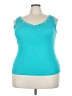 Karen Scott Teal Tank Top Size 3X - photo 1