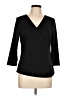 Axcess 100% Polyester Black 3/4 Sleeve Top Size L - photo 1