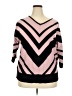 M Magaschoni Chevron-herringbone Pink Pullover Sweater Size 2X - photo 1