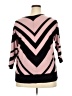 M Magaschoni Chevron-herringbone Pink Pullover Sweater Size 2X - photo 2