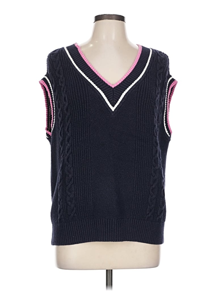 Pre-owned Talbots Sweater Vest In Blue