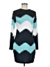 Shein Chevron-herringbone Teal Casual Dress Size 8 - 10 - photo 1