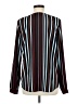 Halogen 100% Polyester Stripes Blue Long Sleeve Blouse Size M - photo 2