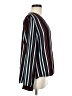 Halogen 100% Polyester Stripes Blue Long Sleeve Blouse Size M - photo 4