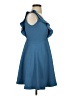 Sandro Solid Blue Cocktail Dress Size S (estimated) - photo 4
