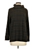 Tribal Plaid Brown Black Turtleneck Sweater Size S - photo 1