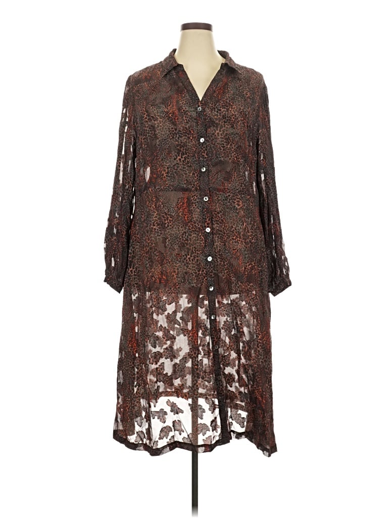 Pre-owned Soft Surroundings Casual Dress In Brown