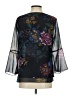 CAbi 100% Polyester Floral Multi Color Black 3/4 Sleeve Blouse Size S - photo 2
