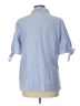 Talbots 100% Cotton Solid Blue Short Sleeve Blouse Size L - photo 2