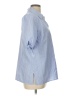 Talbots 100% Cotton Solid Blue Short Sleeve Blouse Size L - photo 4