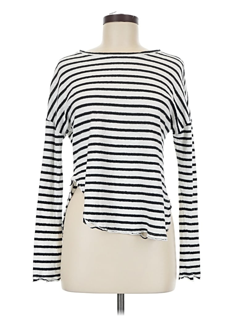 Pre-owned Lovestitch Long Sleeve Top Ivory Boatneck Tops