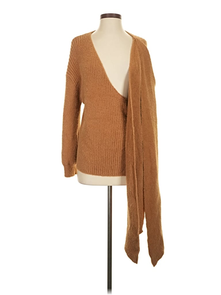 Pre-owned House Of Harlow 1960 Cardigan Sweater In Tan