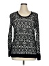 Roz & Ali 100% Rayon Print Black Pullover Sweater Size XL - photo 1