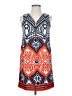 MSK 100% Rayon Graphic Red Orange Casual Dress Size S (petite) - photo 1
